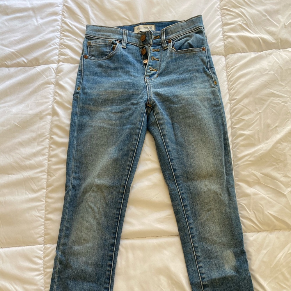 Madewell high rise crop cut off jean